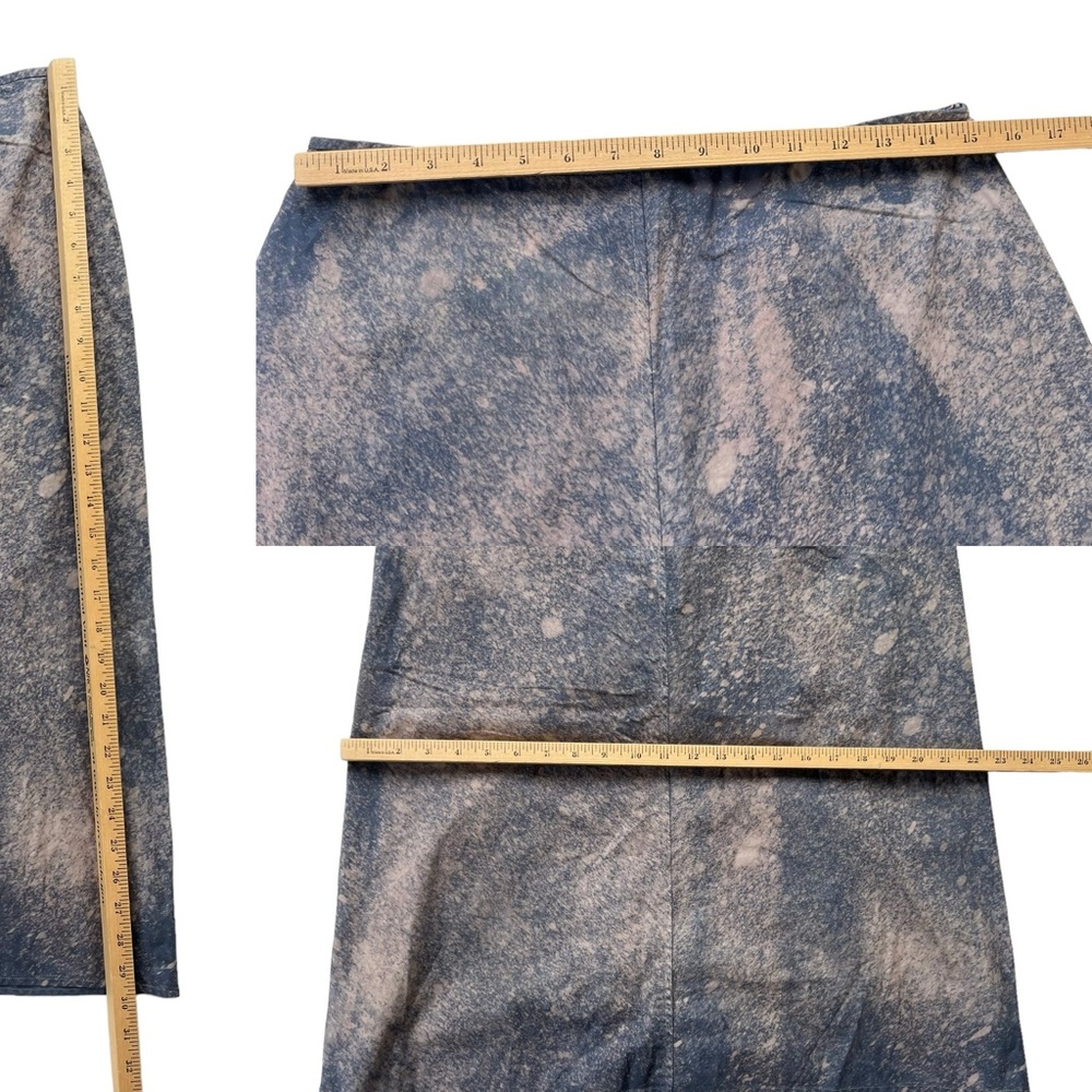 Banana Republic Women’s Size 12 Blue, Tan, Acid Wash Denim Look Lined Midi Skirt - Picture 6 of 15
